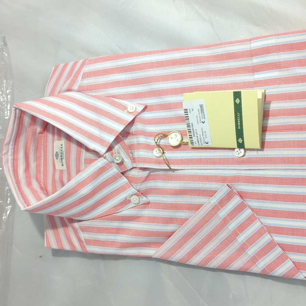 Luigi Borrelli Napoli Short Sleeve Dress Shirt